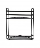 Εταζέρα 2 θέσεων (20,2X20,2X31,7) ELEGANTE BLACK 02-6471, ESTIA Εταζέρες