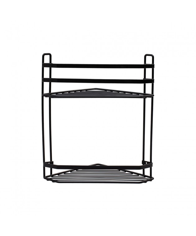 Εταζέρα 2 θέσεων (20,2X20,2X31,7) ELEGANTE BLACK 02-6471, ESTIA Εταζέρες