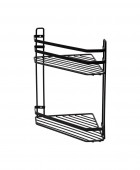 Εταζέρα 2 θέσεων (20,2X20,2X31,7) ELEGANTE BLACK 02-6471, ESTIA Εταζέρες