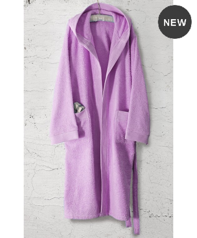 Μπουρνούζι με κουκούλα AMADEUS LILAC (XXL), RYTHMOS HOME Μπουρνούζια