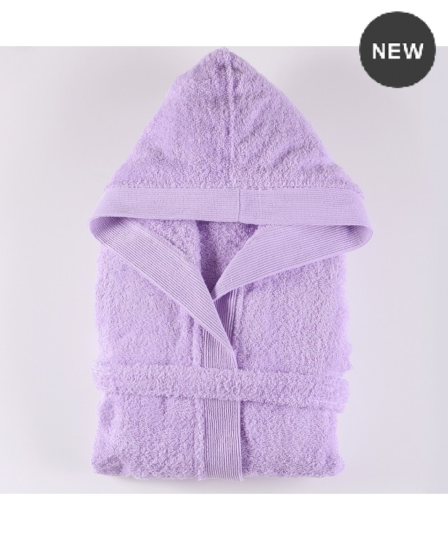 Μπουρνούζι με κουκούλα AMADEUS LILAC (XXL), RYTHMOS HOME Μπουρνούζια