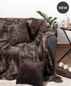 Ριχτάρι γούνινο τριθέσιου (180Χ320) ASTRAKAN BROWN, SILK FASHION