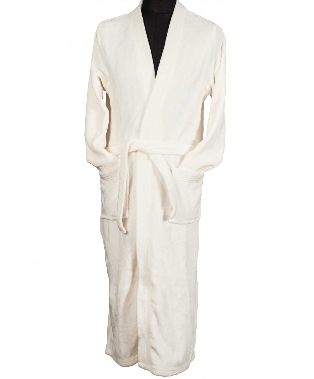 Μπουρνούζι με γιακά  (XL) CORAL LINE FLEECE WHITE, LE BLANC Μπουρνούζια