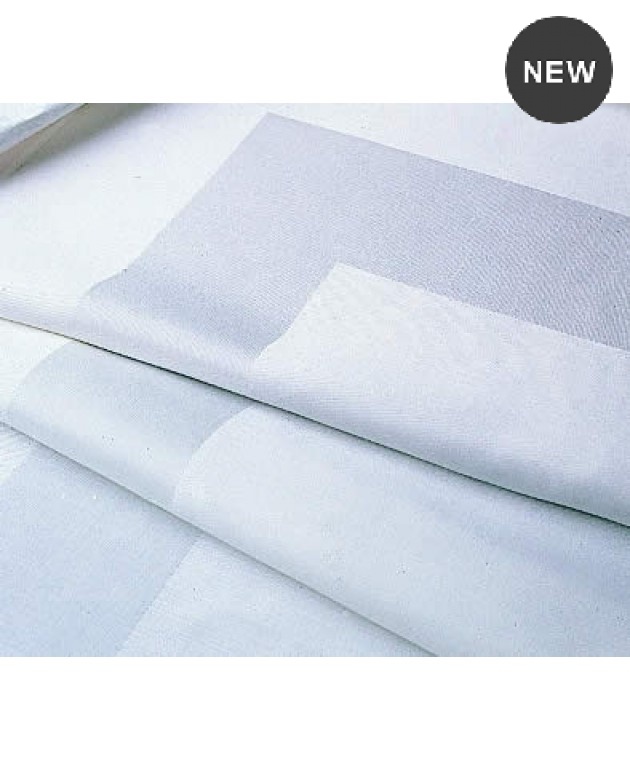 Τραπεζομάντηλο (105Χ105) SATIN BAND LINE WHITE, LE BLANC