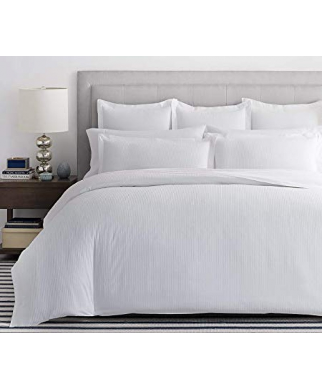 Σεντόνι μεμονωμένο μονό (170Χ285) SATIN PLAIN LINE, LE BLANC