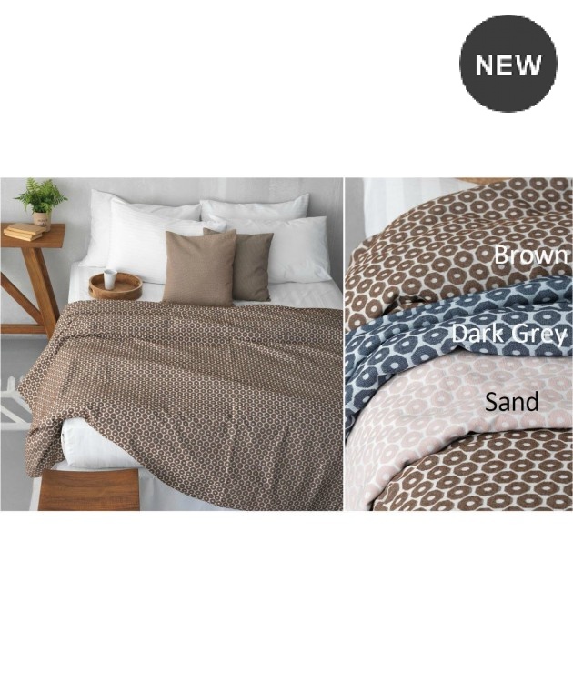 Κουβέρτα μονή βαμβακερή (160Χ250) JQ007 SAND, PALAMAIKI