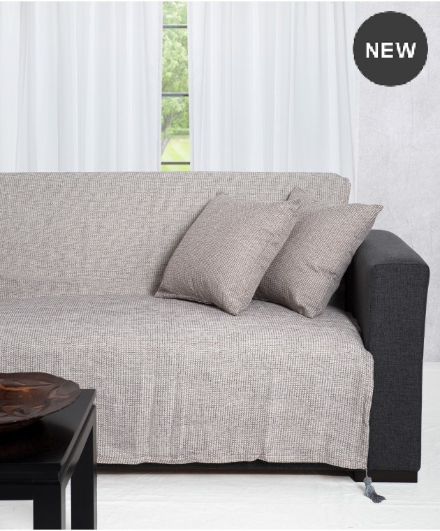 Ριχτάρι πολυθρόνας (180Χ180) 9925 GREY, SILK FASHION