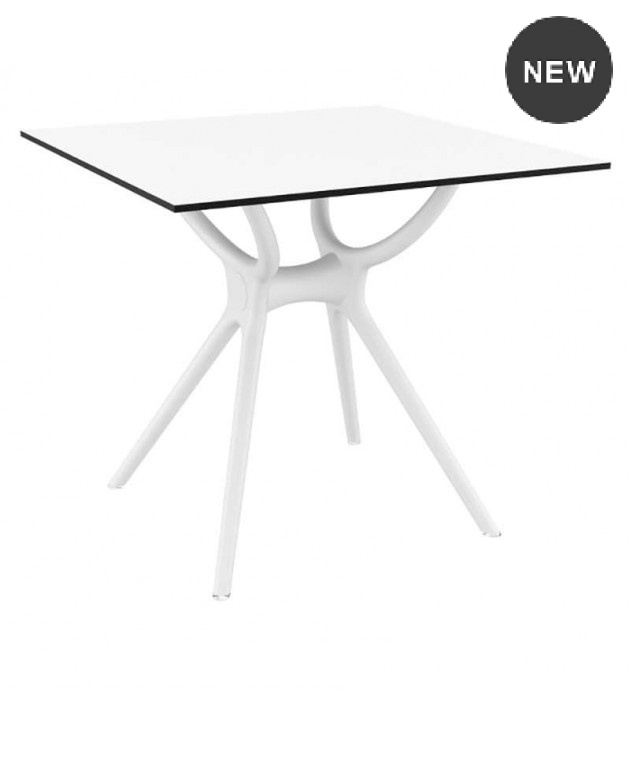 Τραπέζι (80Χ80) AIR WHITE LAMINATE, SIESTA Πλαστικά