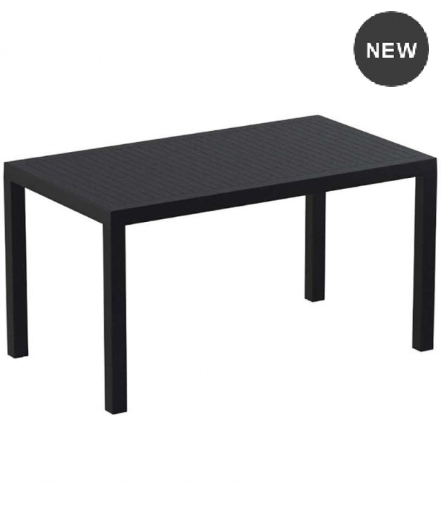 Τραπέζι (140Χ80X75) ARES BLACK, SIESTA Πλαστικά