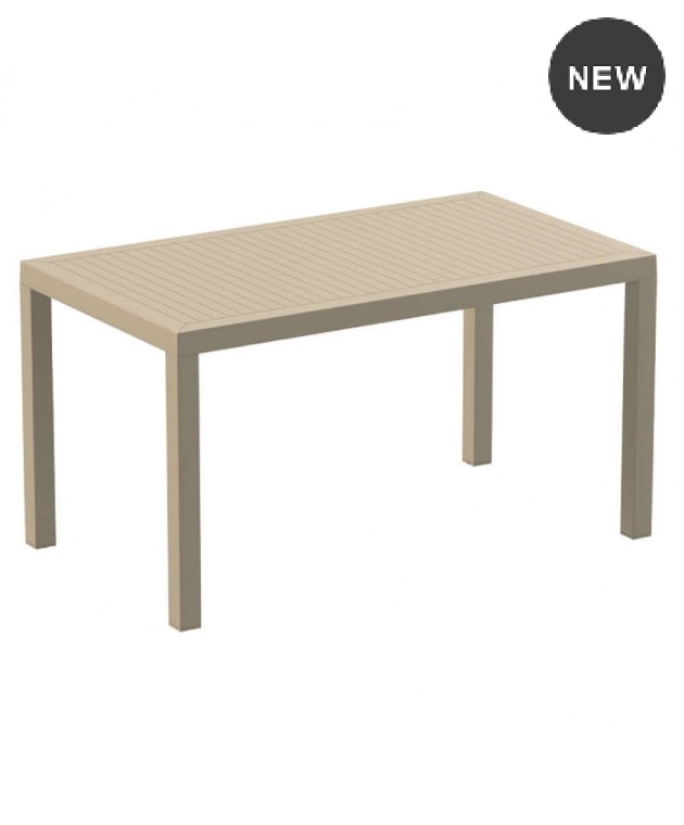 Τραπέζι (140Χ80X75) ARES DOVE GREY, SIESTA Πλαστικά