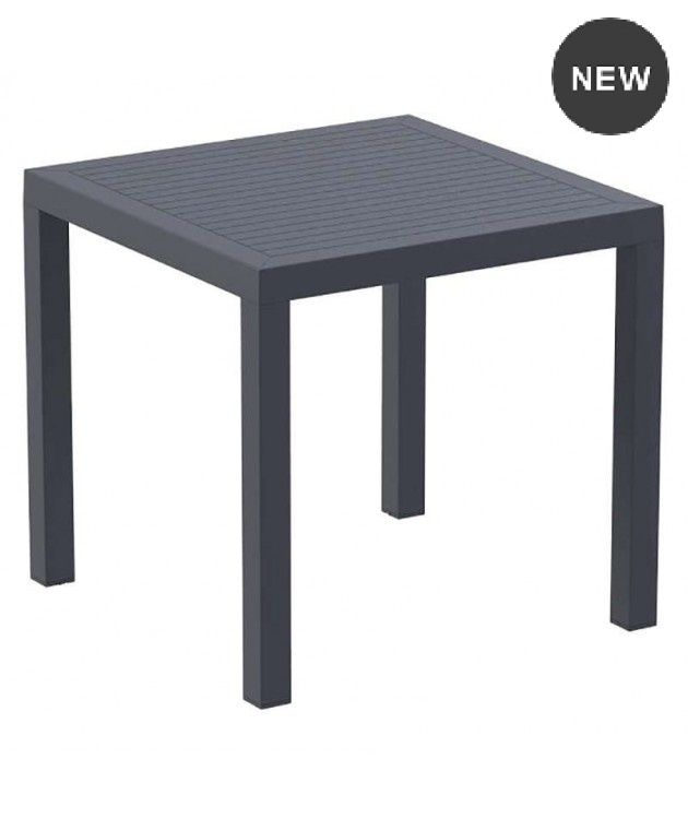 Τραπέζι (80Χ80X75) ARES DARK GREY, SIESTA Τραπέζια Κήπου