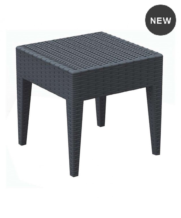 Τραπεζάκι βοηθητικό (45Χ45Χ45) MIAMI DARK GREY, SIESTA Τραπέζια Κήπου