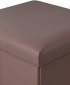 ESTIA ΣΚΑΜΠΟ CUBE LEATHER ΜΕ ΑΠΟΘΗΚΕΥΤΙΚΟ ΧΩΡΟ ΚΑΦΕ Σκαμπό