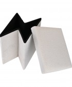 ESTIA ΣΚΑΜΠΟ CUBE LEATHER ΜΕ ΑΠΟΘΗΚΕΥΤΙΚΟ ΧΩΡΟ ΛΕΥΚΟ 