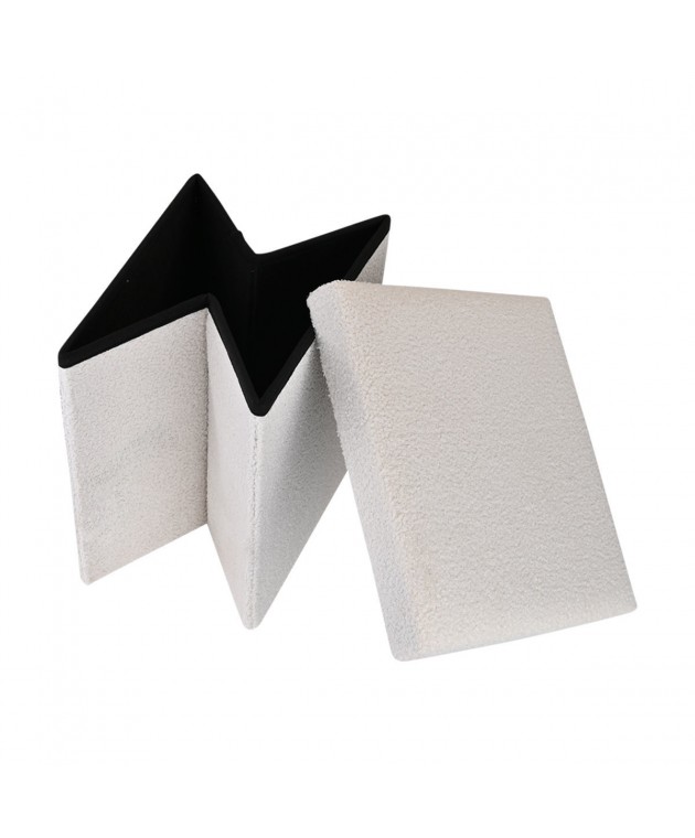 ESTIA ΣΚΑΜΠΟ CUBE LEATHER ΜΕ ΑΠΟΘΗΚΕΥΤΙΚΟ ΧΩΡΟ ΛΕΥΚΟ 