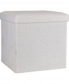 ESTIA ΣΚΑΜΠΟ CUBE LEATHER ΜΕ ΑΠΟΘΗΚΕΥΤΙΚΟ ΧΩΡΟ ΛΕΥΚΟ 