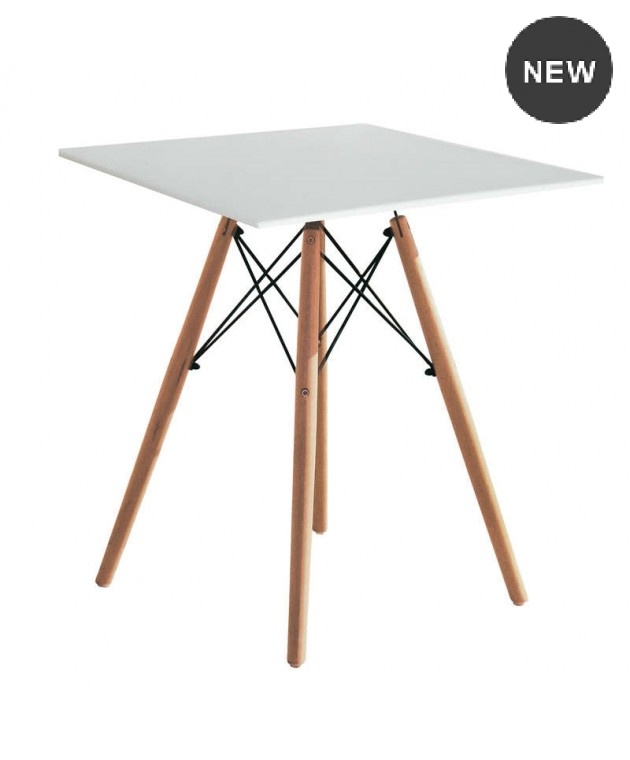 ΡΑΝΤΥ OFF WHITE 70X70εκ. ΤΡΑΠΕΖΙ ΞYΛO/MDF Τραπέζια