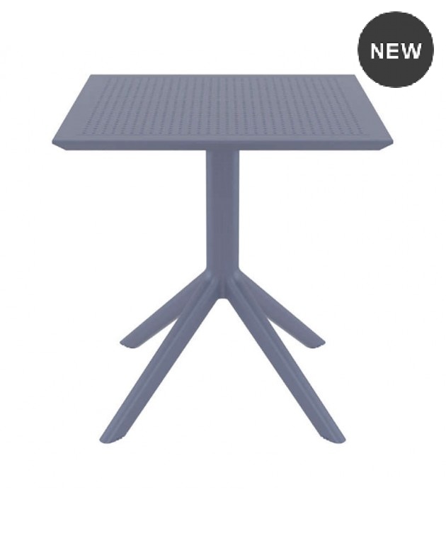 ΣΚΑΙ ΤΡΑΠΕΖΙ 70X70X74εκ. DARK GREY ΠΟΛ/ΝΙΟΥ