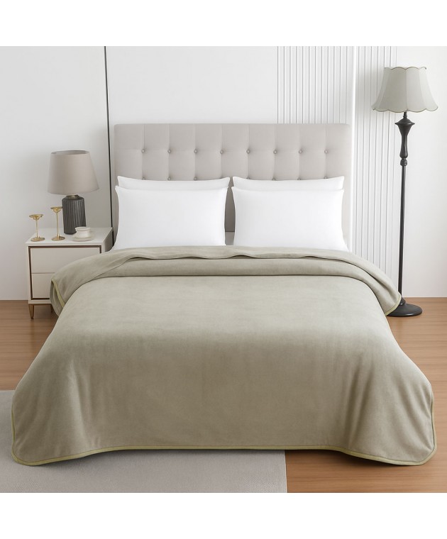 Κουβέρτα Le Blanc Βελουτέ 550gr Μονή 160x220 Elephant Κουβέρτες Βελουτέ Μονές