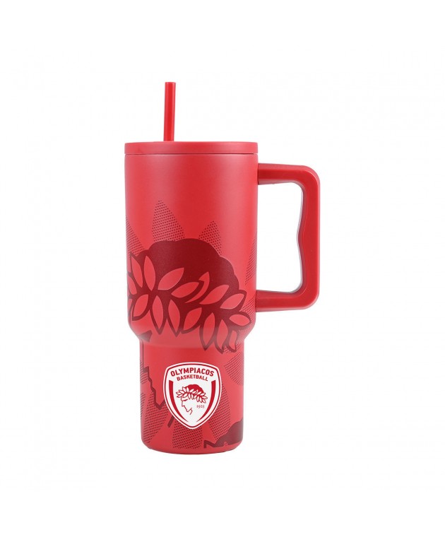 ESTIA ΘΕΡΜΟΣ STRAW TUMBLER XL OLYMPIACOS BC EDITION 900ml ΘΕΡΜΟΣ-ΠΑΓΟΥΡΙΑ