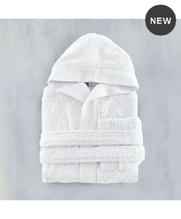 Μπουρνούζι παιδικό με κουκούλα (Νο 8-10) TWIST WHITE, RYTHMOS HOME Παιδικά Μπουρνούζια