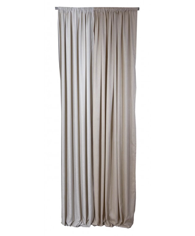 Κουρτίνα με Τρέσα 280Πx270Y Duplo 121 Off White Κουρτίνες Σαλονιού