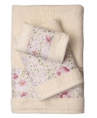 Σετ 3 Πετσέτες 30x50, 50x100, 70x140 3002 Ivory σε Κουτί Δώρου Σετ πετσέτες Mπάνιου