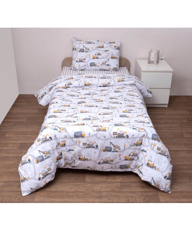 Σετ Κουβερτώριο Μονό 160x240 Τρακ Παιδικά Κουβερλί