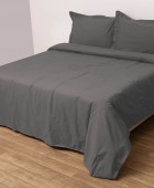Σετ Κουβερτώριο Υπέρδιπλο 220x240 Superb Percale Γκρι 