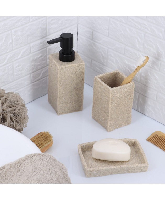 Ποτήρι Οδοντόβουρτσας Polyresin Μπέζ MRShome