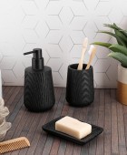 Δοχείο Κρεμοσάπουνου Polyresin Μαύρο MRShome