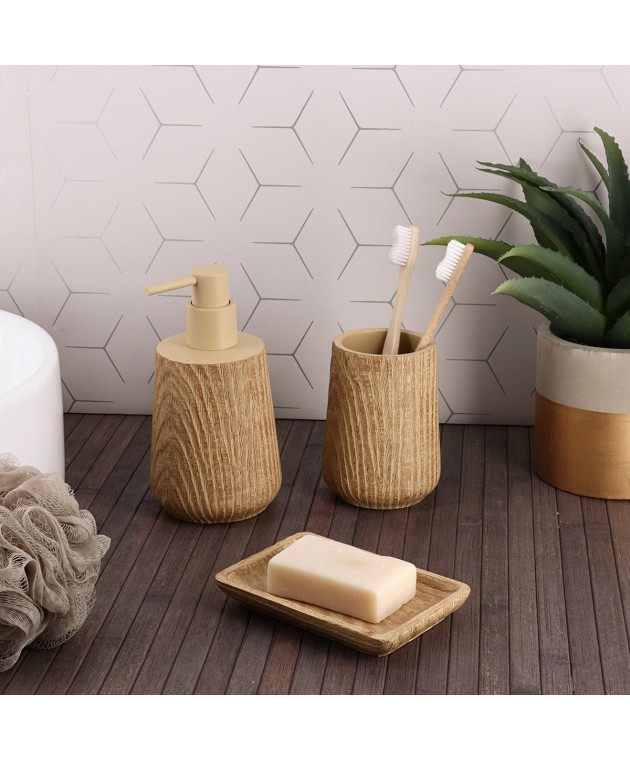 Ποτήρι Οδοντόβουρτσας Polyresin Μπεζ MRShome