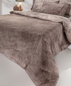 Σετ 3τμχ. Σεντόνια Safari Choco 180x265 Σεντόνια Ημίδιπλα