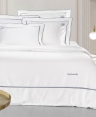 Σετ 3τμχ Παπλωματοθήκη Elite White/Marine 255Χ245 Παπλωματοθήκες Υπέρδιπλες Μονόχρωμες