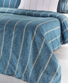 Σετ 3τμχ. Σεντόνια Beverly Denim 180x265 Σεντόνια Ημίδιπλα