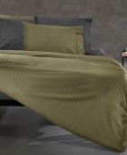 Σεντόνι Minimal Khaki Με Λάστιχο 160x200+35 Υπέρδιπλα