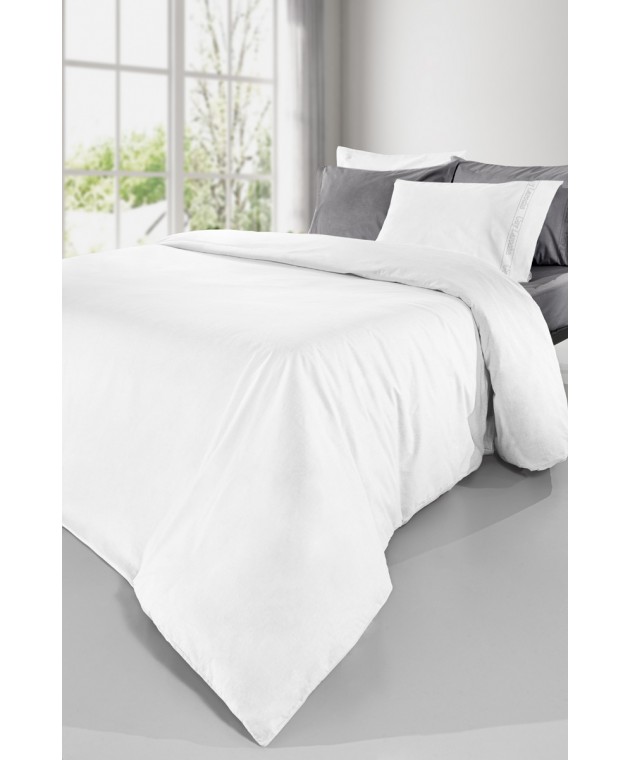 Σεντόνι Color Plus White Με Λάστιχο 100x200+32 Μονά