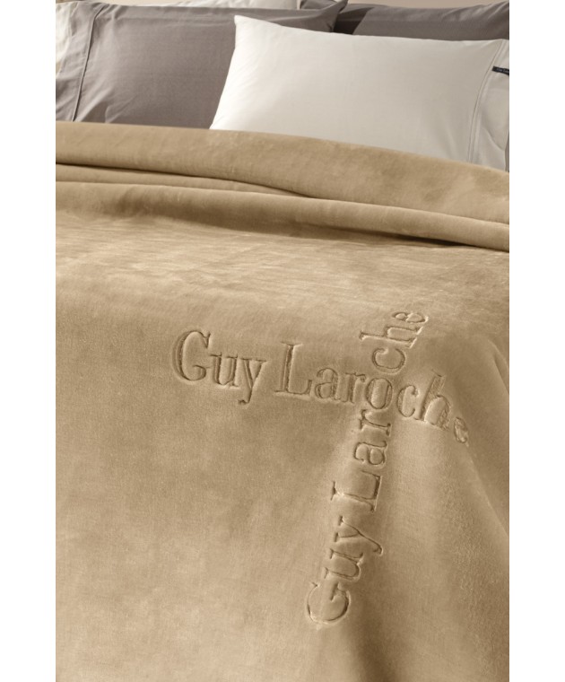 Κουβέρτα Logo Almond 220X240 Κουβέρτες Βελουτέ Υπέρδιπλες