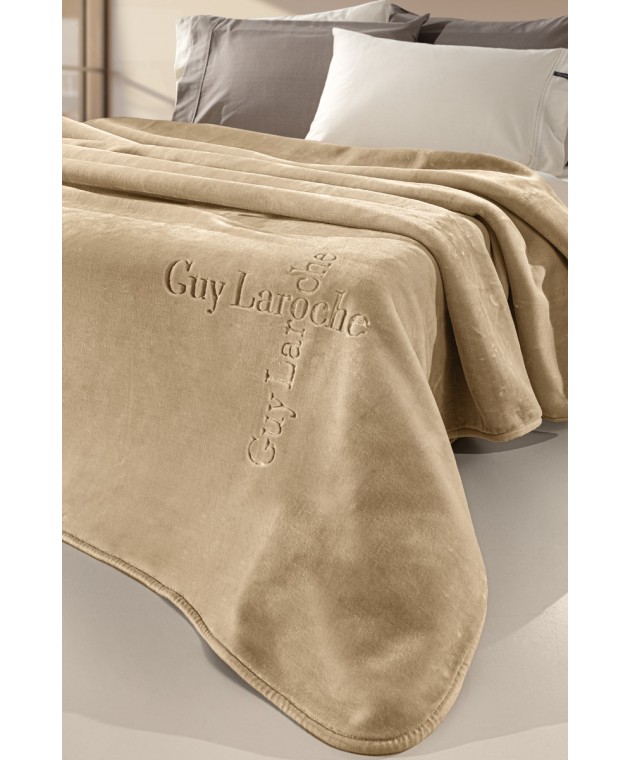 Κουβέρτα Logo Almond 220X240 Κουβέρτες Βελουτέ Υπέρδιπλες