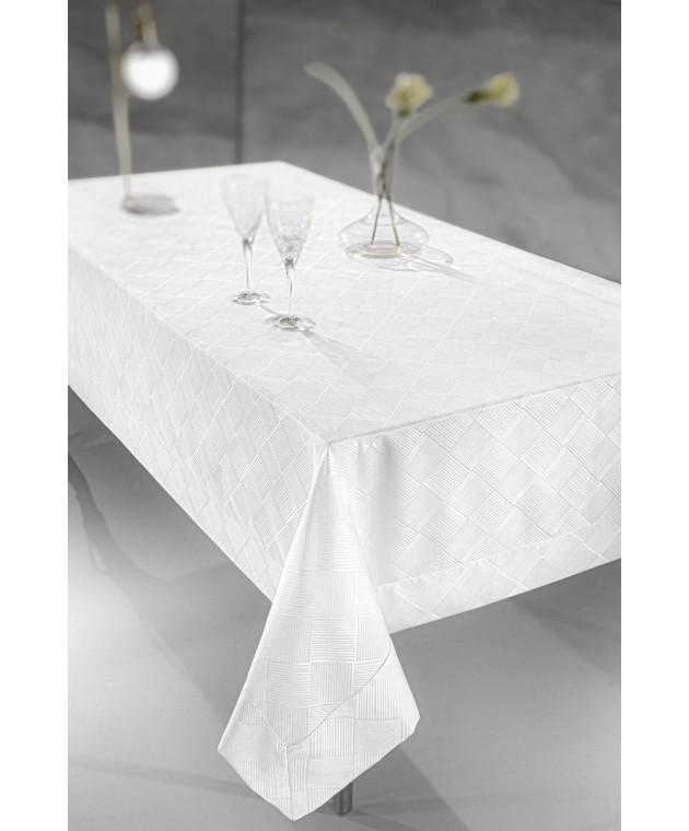 Τραπεζομάντηλο Attitude White 160X260 Τραπεζομάντηλα