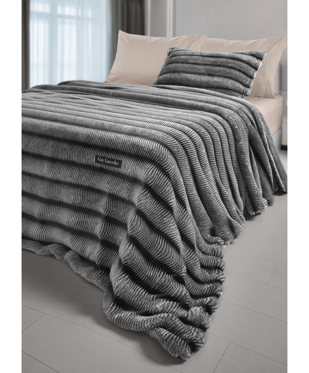 Κουβέρτα Galezze Black 260X240 Κουβέρτες Βελουτέ King Size