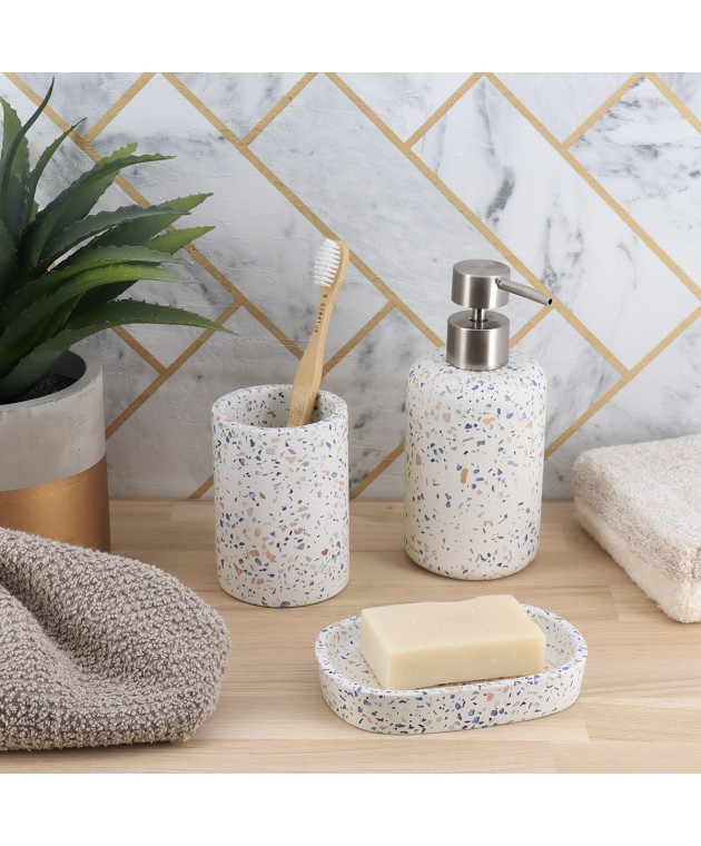 Ποτήρι Οδοντόβουρτσας Polyresin με Μωσαϊκό Σχέδιο MRShome