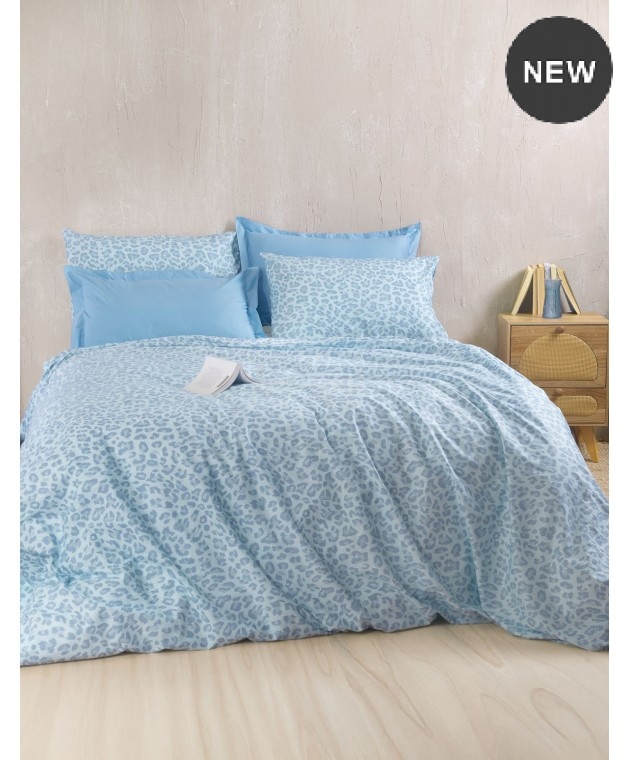 Σετ σεντόνια μονά με λάστιχο (105Χ205+25) Nala Blue, Rythmos Home Σεντόνια Μονά