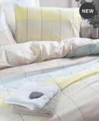 Σετ σεντόνια Υ/Δ με λάστιχο (165Χ205+25) Colette Yellow/Blue, Rythmos Home Σεντόνια Υπέρδιπλα