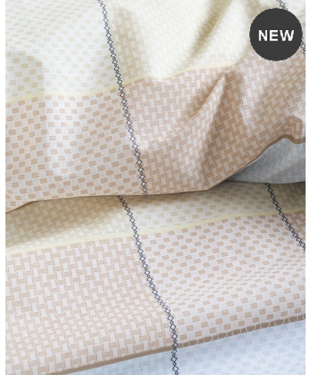 Σετ σεντόνια king size (260Χ280) Colette Yellow/Blue, Rythmos Home Σεντόνια King Size