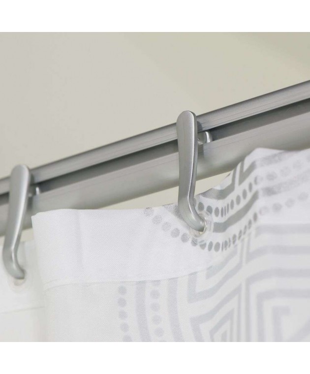 Easy roll hooks 12 pcs grey κρίκοι κουρτίνας μπάνιου Sealskin