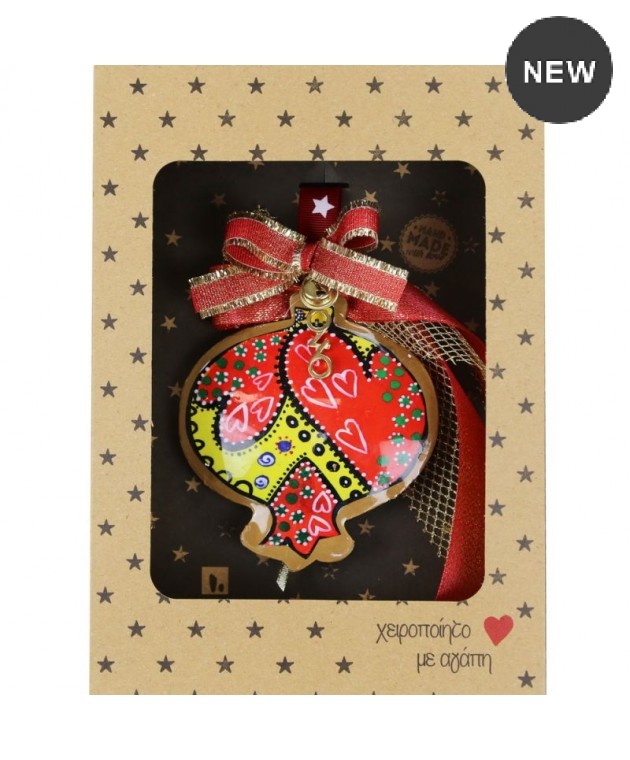 Γούρι Ρόδι boho μεταλλικό Καρδιά LU25013A Χριστουγεννιάτικα  Δώρα