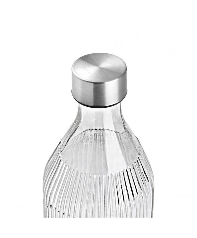 HOMELY ΜΠΟΥΚΑΛΙ ΓΥΑΛΙΝΟ 1000ml ΜΕ ΑΝΟΞΕΙΔΩΤΟ ΚΑΠΑΚΙ Μπουκάλια Νερού