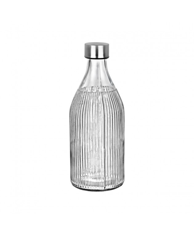 HOMELY ΜΠΟΥΚΑΛΙ ΓΥΑΛΙΝΟ 1000ml ΜΕ ΑΝΟΞΕΙΔΩΤΟ ΚΑΠΑΚΙ Μπουκάλια Νερού