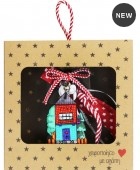 Γούρι Στολίδι τύχης-Σπίτι ψηλό ΤΥΧΗ 7-8εκ. LU24011D Χριστουγεννιάτικα  Δώρα